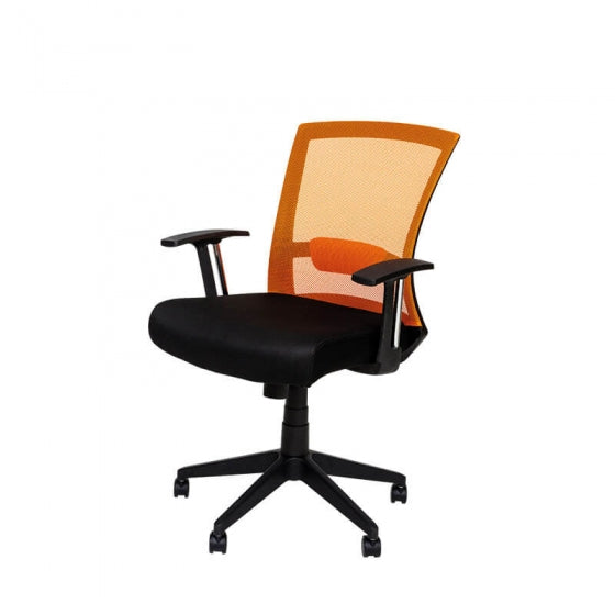 Bürodrehstuhl Relax schwarz/orange