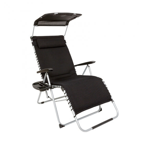 Relax-Liegestuhl XL schwarz